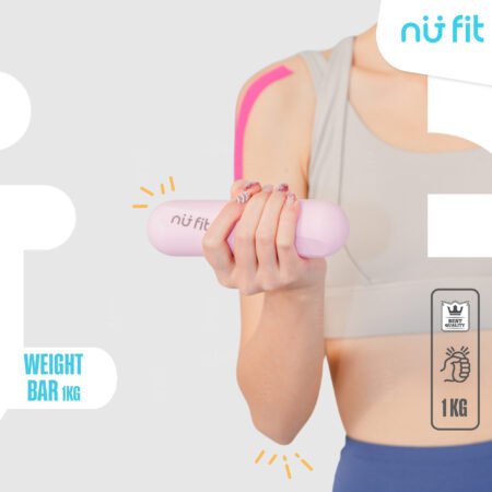 Nu Fit - Weight Bar Premium 2 kg 1 Kg Dumbell Sillicone Barbell Mini Silicon Non Slip Dumbel Barbel Dumbell 3lbs Barbel 3kg