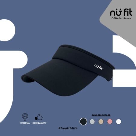 Nu Fit - Topi Olahraga - Topi Visor Hat Hitam
