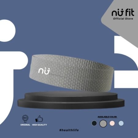 Nu Fit - Headband yoga / bandana olahraga Abu