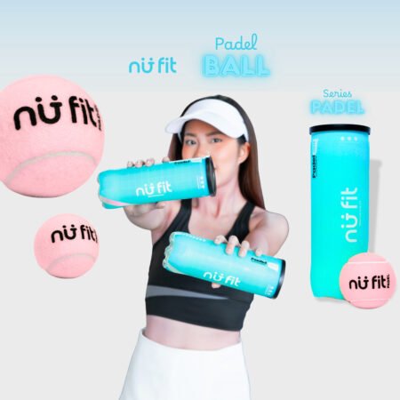 Nu Fit - Bola Padel - Padel Balls Isi 3 - Pressurized Padel Ball - Padel Ball Pro - Padel Ball Pink