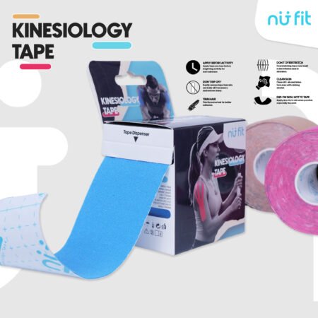 Nu Fit - Kinesiologi Tape 5 CM x 5 M - Kinesiology Tape Pelindung Otot Olahraga Fitness - Wrist Tape - Kinesiology Tape Biru
