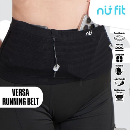 Nu Fit - Versa Running Belt - Tas Lari - Tas Olahraga Black