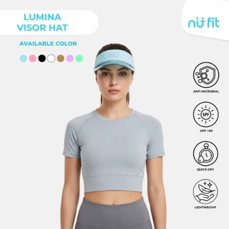 u Fit - Topi Visor Hat Wanita Pria Unisex - Topi Olahraga - Lumina Visor Hat  - Topi Tennis Golf Running Sport UV UPF 50++ - Hijau