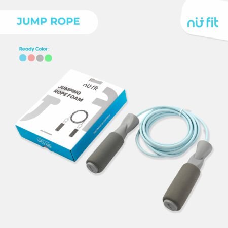 NU - FIT  - Skipping Premium  - Tali Skipping - Skipping jump - Lompat Tali  - Foam Jump Rope - Skipping Rope -Tali Skipping Jump Rope - Biru
