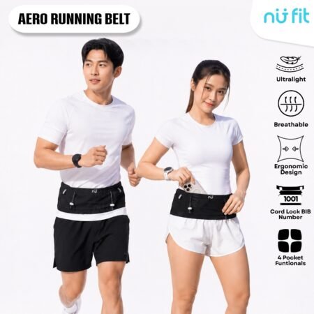 Nu Fit - Aero Running Belt Tas Lari Unisex Elastis Tas Pinggang Olahraga Running Waist Bag Tempat HP Lari Marathon Belt