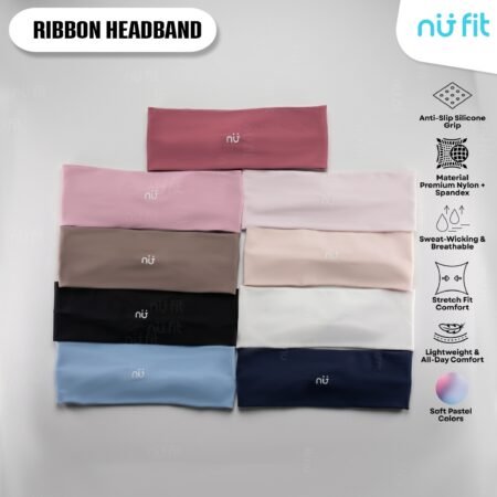 Nu Fit - Wide Headband Yoga / bandana olahraga / Headband Olahraga Pria / Headband Olahraga Wanita / Hairband / Bando Kain /. Head Band